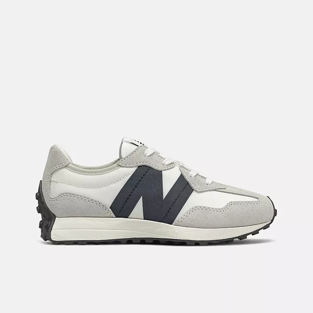 New Balance 327 Wide Sneakers Silver Birch Black Big Kids 5.5 Wide 7.5 Wide NWT